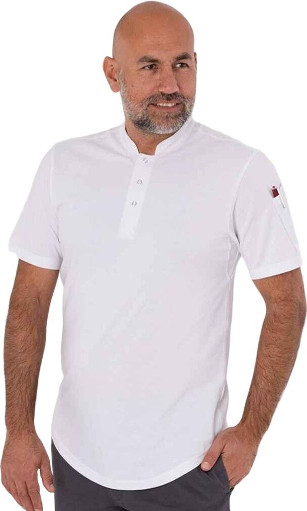 Le Chef - Kochschürze Jerseyware für Herren/Damen Unisex PC6622 (S) (Weiß)