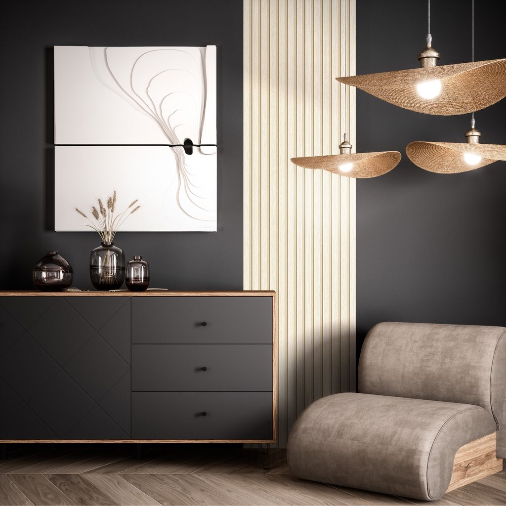 NEWROOM Tapete Barcley Creme Paneel Vliestapete - Skandi Produktbild 