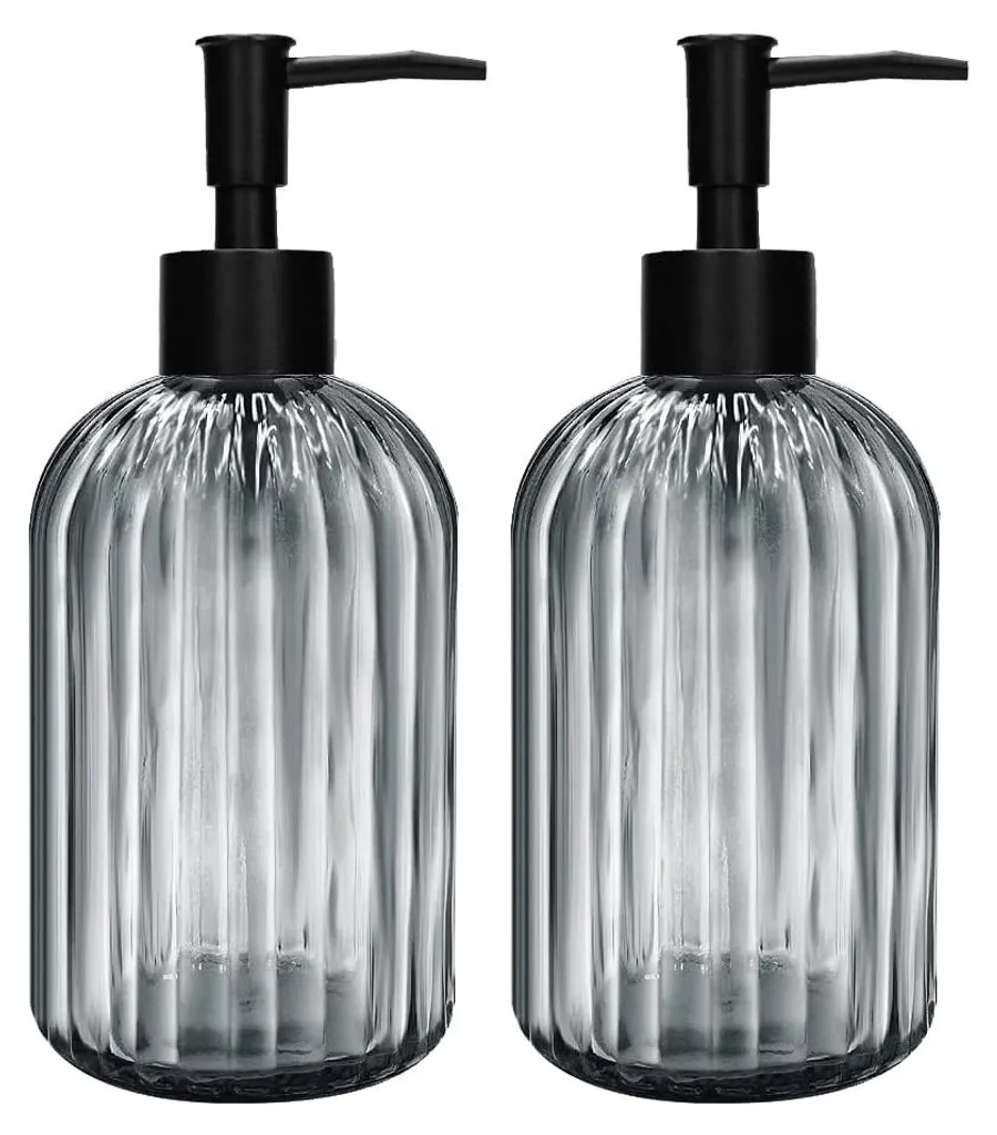 Distributeur de savon rechargeable 400 ml en verre écoresponsable
