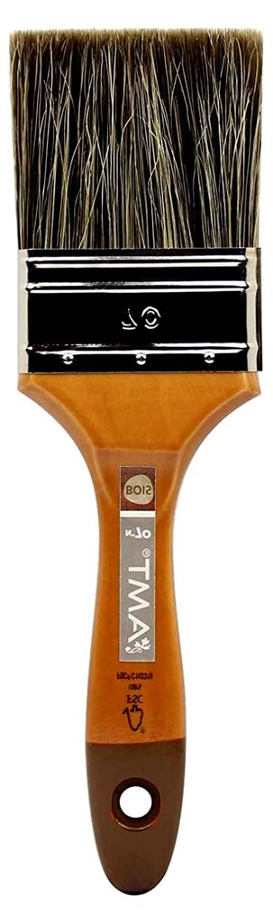 Pinceau plat - Spécial Bois - Manche bois- N°70 - AMT
