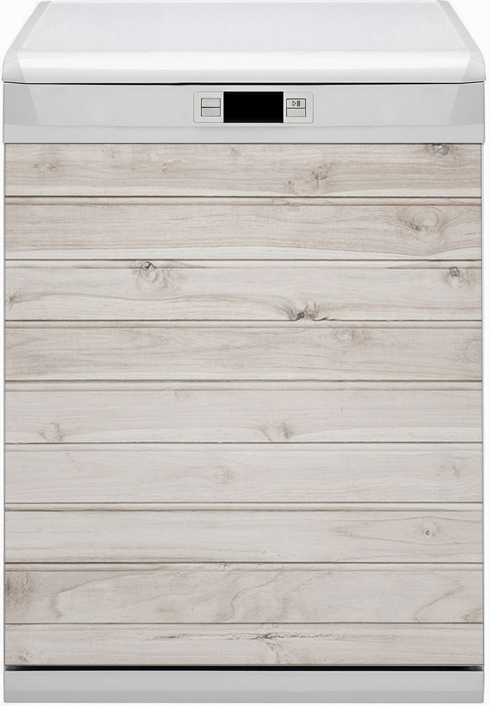 Küche Dekorative Magnete Magnet Folie für Geschirrspüler 60x70 cm - Weiße Bretter