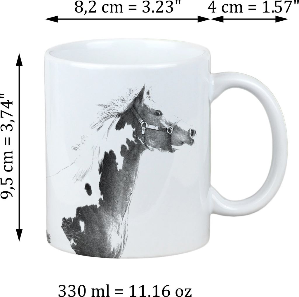 American Paint Horse - Tasse mit Pferd, Tasse mit Bild, personalisiertes Geschenk der Marke Art-Dog
