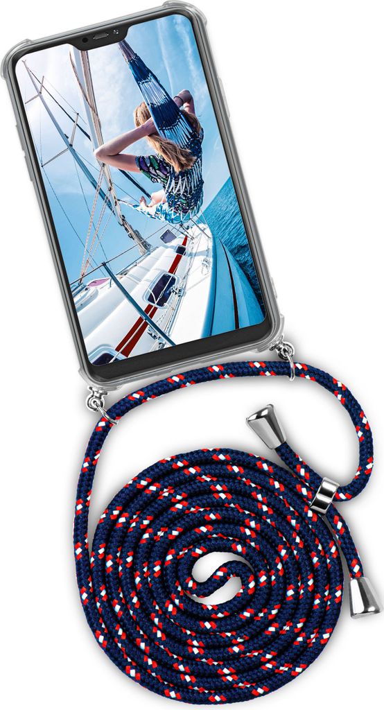TWIST-Case + TWIST-Cord für Xiaomi Redmi Note 8 Pro, Farbe:Nautic Life (Silber)