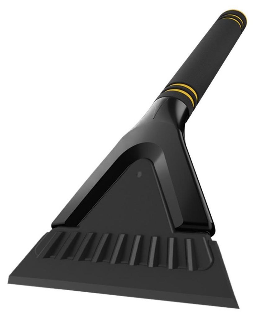 INF ABS+EVA Schneeschaber mit großem Blatt 27cm ergonomischer Autogriff Schwarz