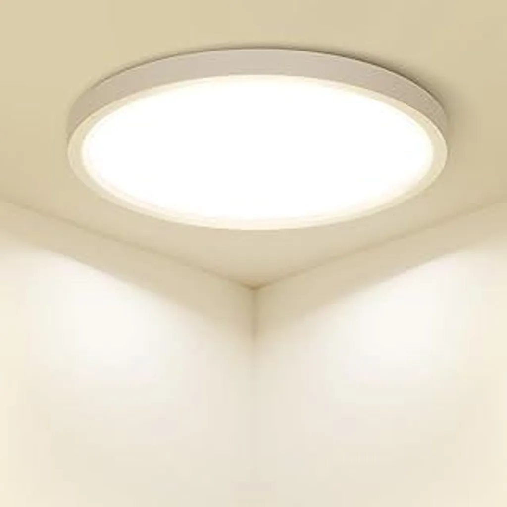 Zemty Plafoniera LED 18W 5-in-1: Lampada Ultra Sottile IP44 per Bagno