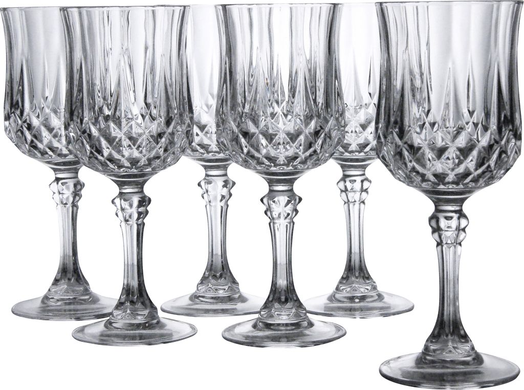 CreaTable, 23224, Longchamp Eclat Transparent, Weissweinkelch 6-tlg, Glas