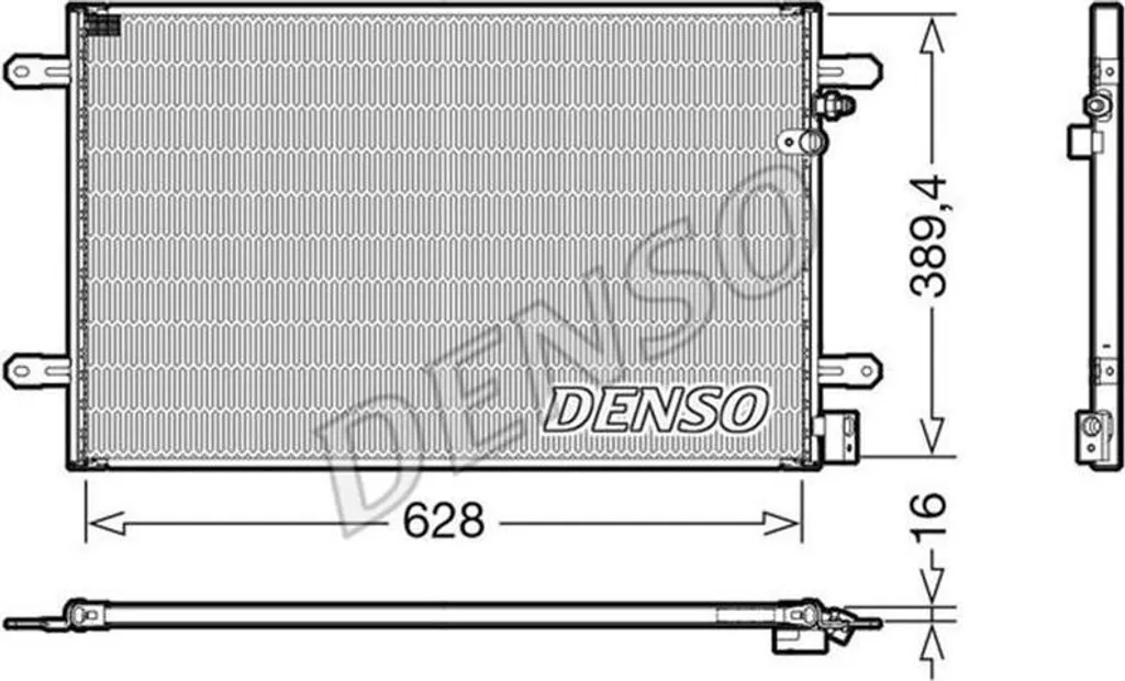 Condenseur de climatisation DENSO DCN02037 pour système AC performant