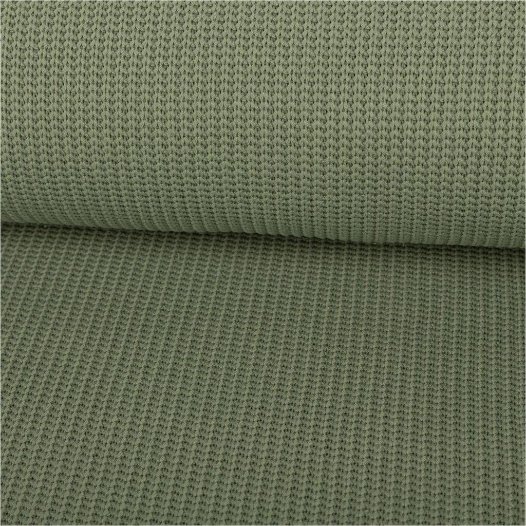 Strickstoff Meterware Grobstrick grün – heavy weich 150cm