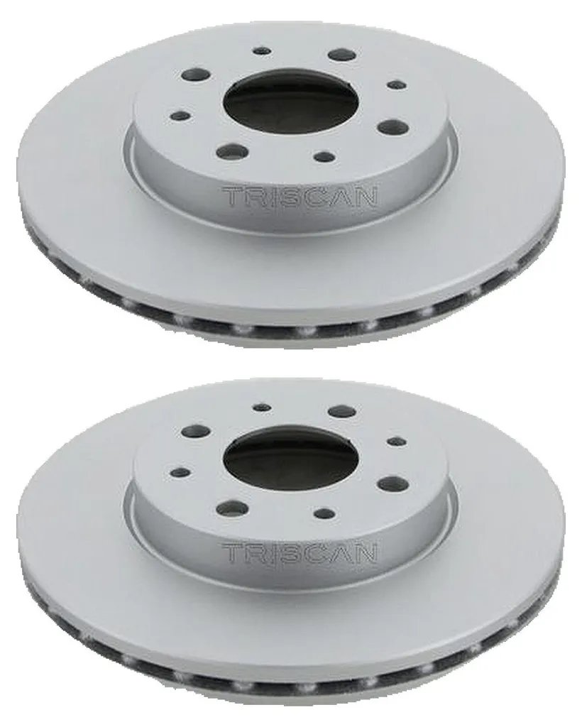 Jeu de Disques de Frein Avant Ventilés 240mm compatibles FIAT PANDA II