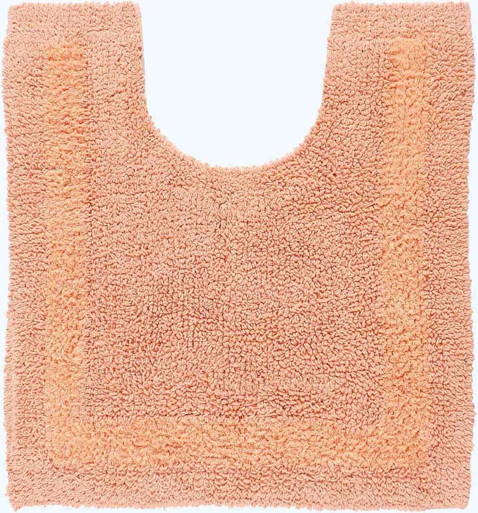 HOMESCAPES WC-Vorleger apricot 50x55 cm aus 100% Baumwolle