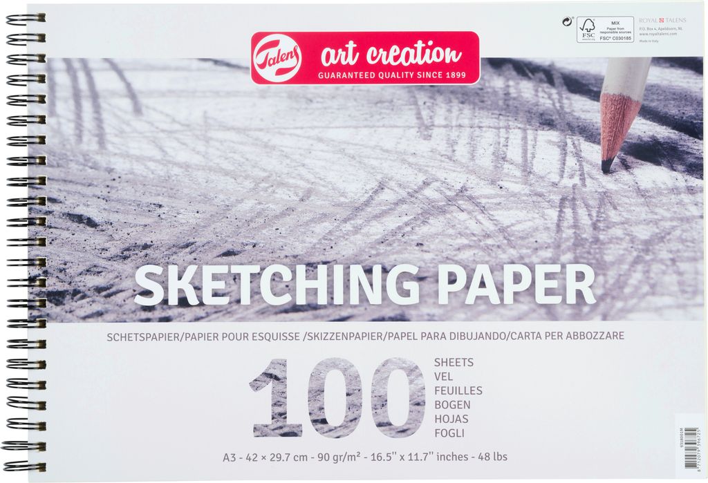Talens 9318001M, Kunstpapier, 90 g/m², 100 Blätter Produktbild 