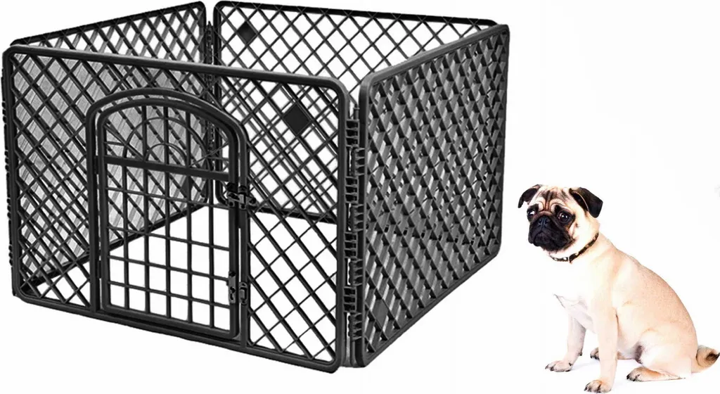 Penna per Cani 90x90x60 cm Nero | Addio Divani Morsi e Tappeti Sporchi - 2