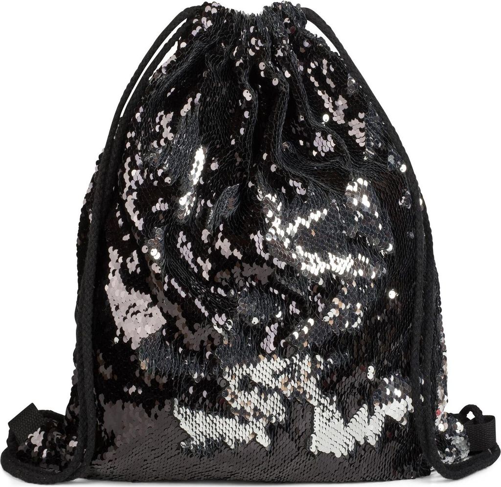 styleBREAKER Turnbeutel Hipster mit Pailletten, Rucksack, Sportbeutel, Beutel, Uni 02012210