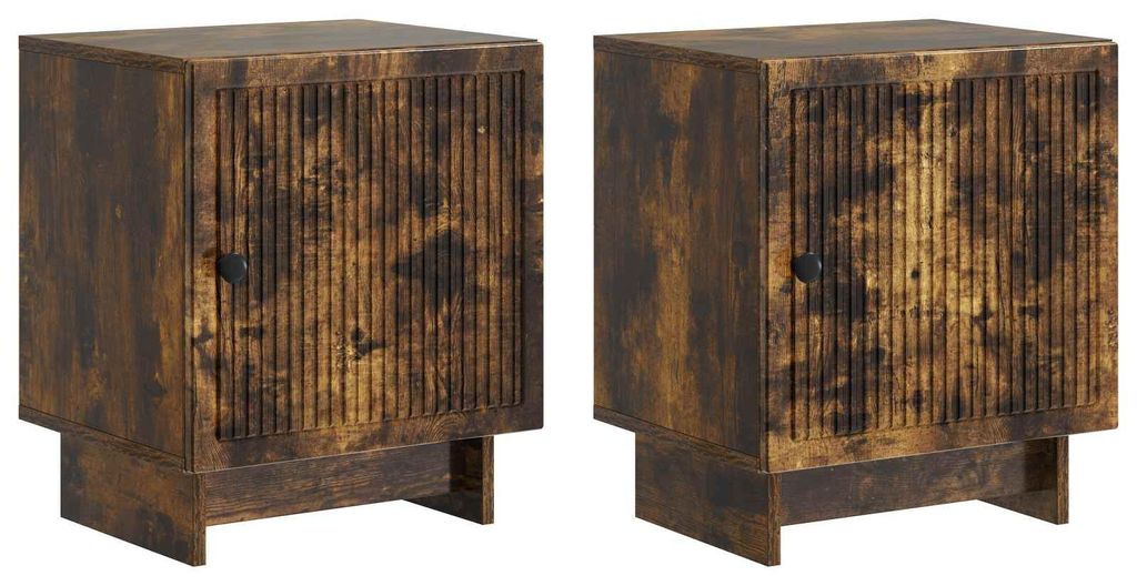 Nachttisch 2 pcs Geräucherte Eiche 43 x 34,5 x 50 cm