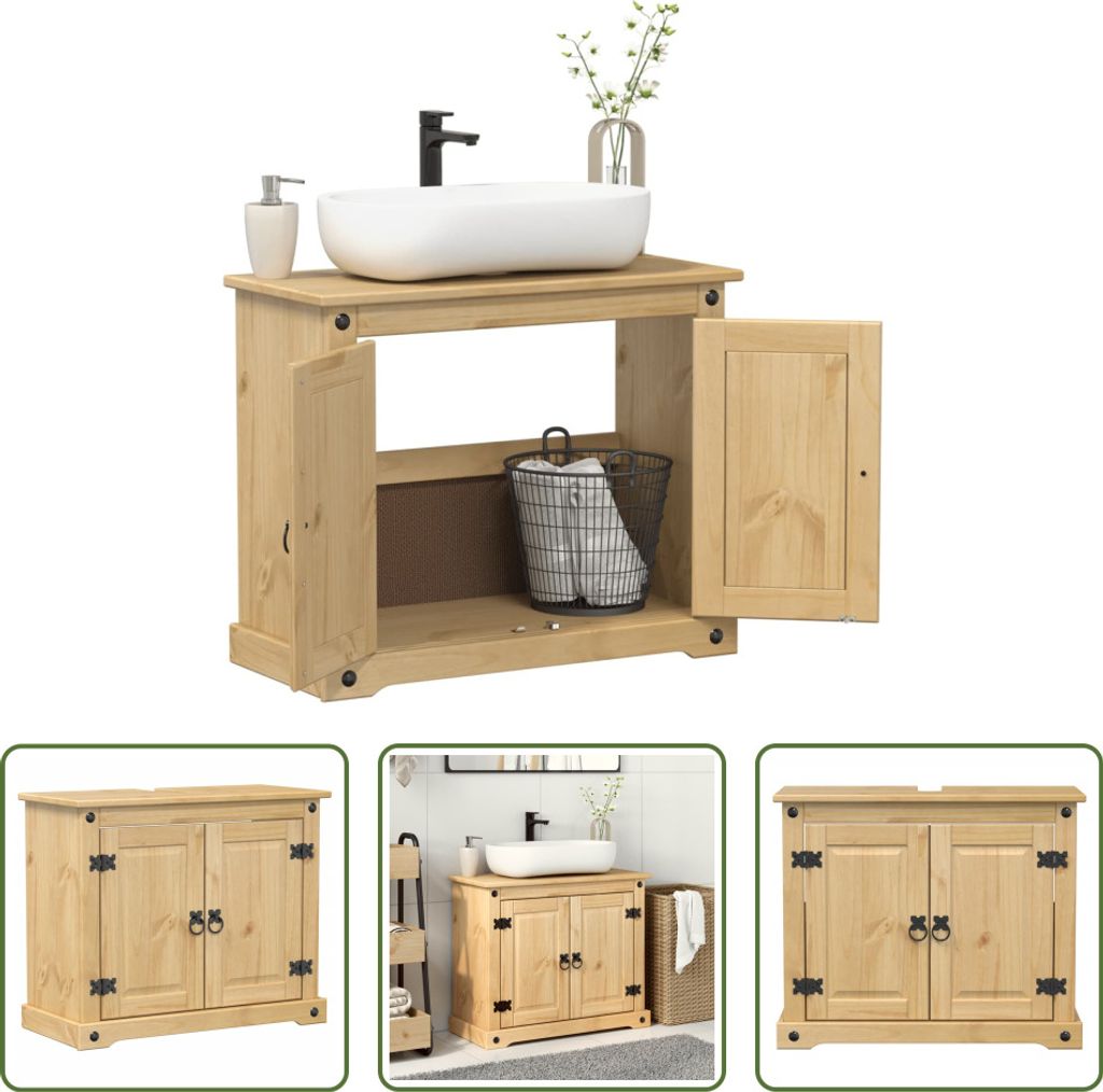 The Living Store Toaletní stolek  73x33x60 cm z masivního Obrázek produktu 