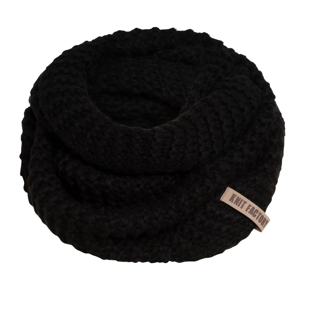Knit Factory Alex Loop Schal - Schwarz