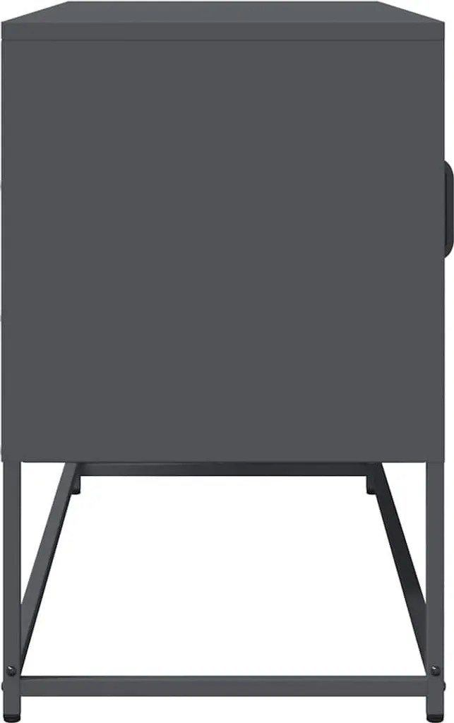 Mobile Porta TV Design Industriale Antracite 100cm Acciaio - 6
