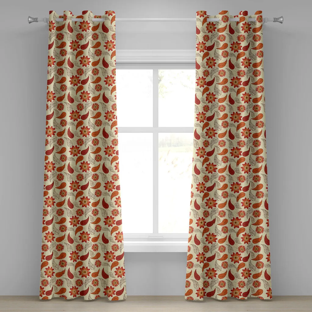Rideau décoratif orange pour raviver une pièce sombre 280x175 cm