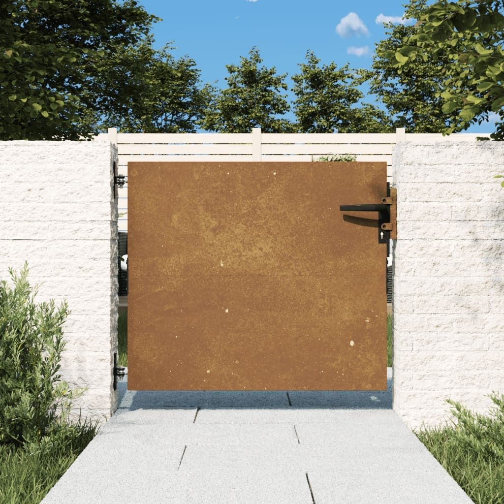 The Living Store Gartentor 85x100 cm Cortenstahl
