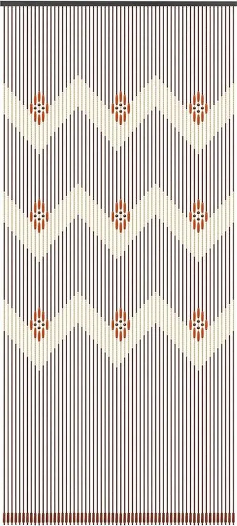 Rideau de perles en bambou 90 x 195 cm - Séparateur de pièce fait main
