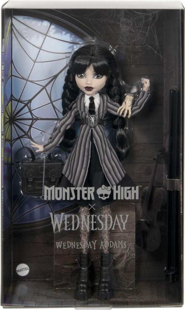 Monster High Wednesday Sammelpuppe, Wednesday Addams in Produktbild 