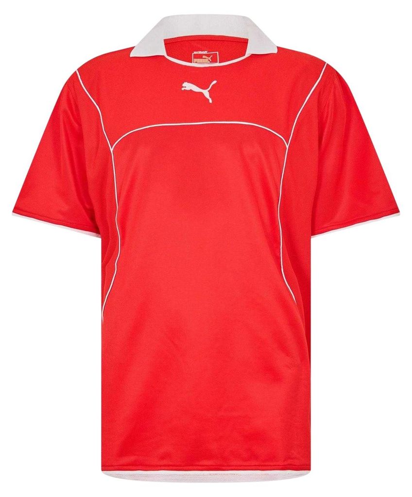 Puma - Rugby-Shirt für Herren, Kontrastpaspel, Athletisch GT19673 (XXL) (Rot)