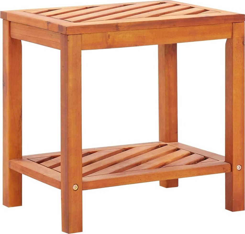 The Living Store Beistelltisch Akazienholz Massiv 45 x 33 x 45 cm