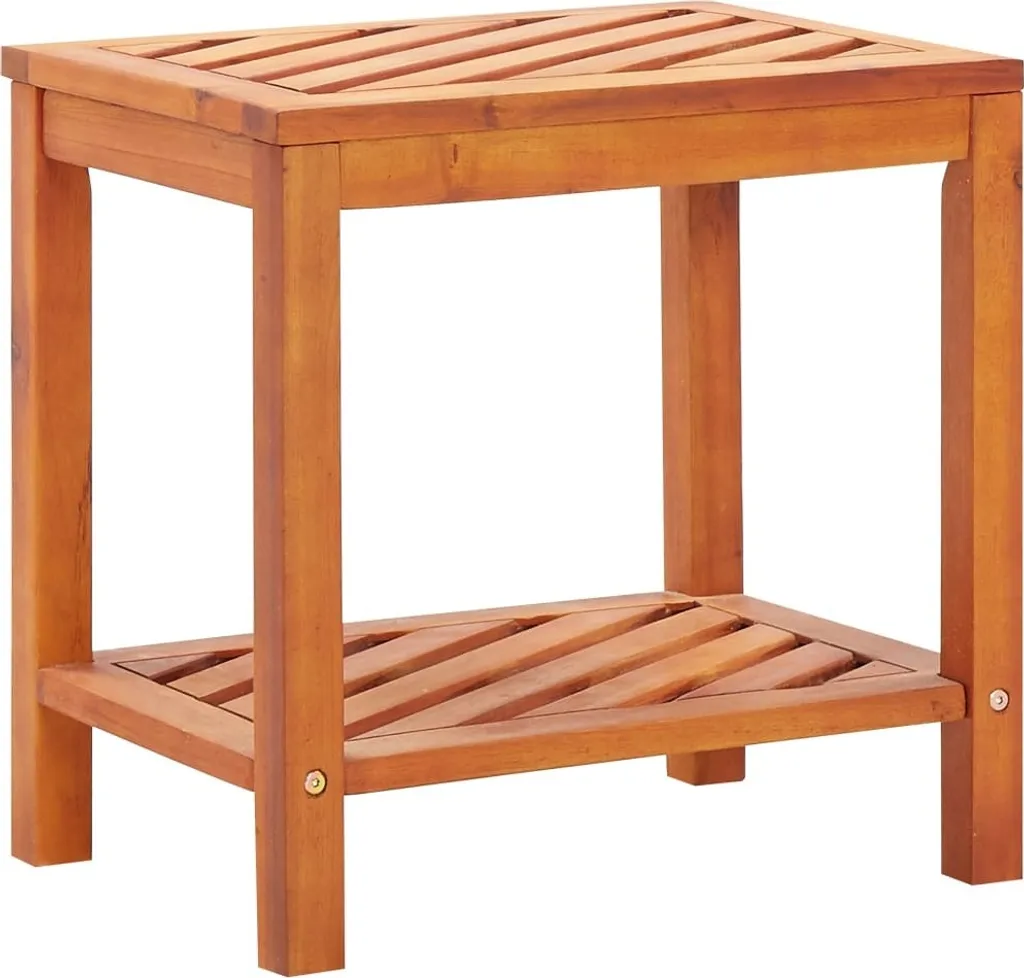 Petite table de salon en acacia massif finition artisanale 45x33x45