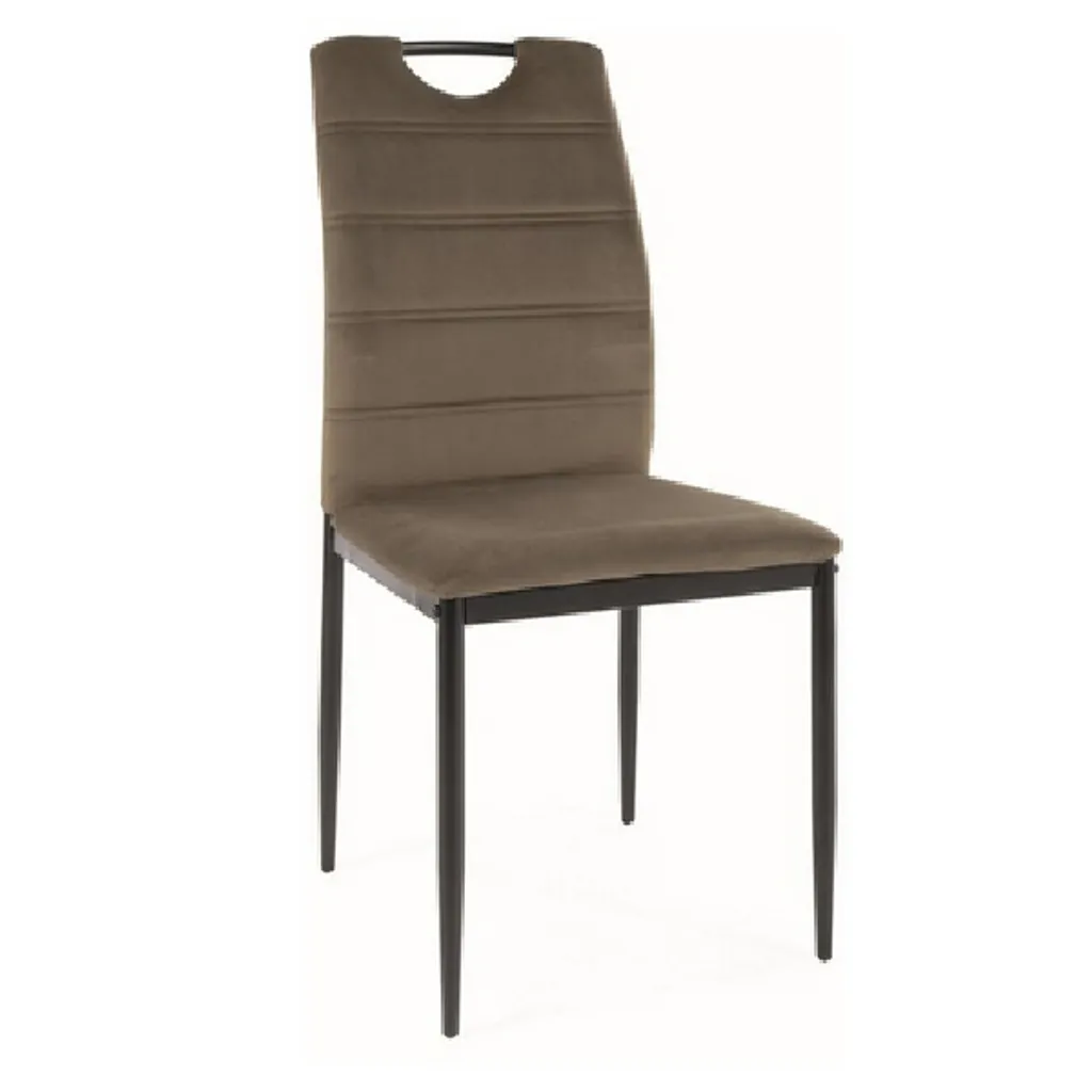 Sedia da Pranzo GAJANA Nero e Oliva | Design Imbottito Elegante