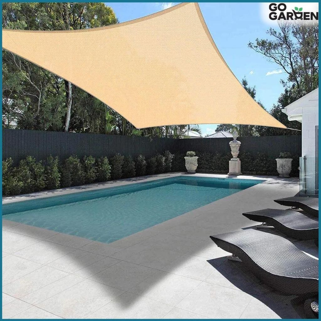 Sonnenschutz quadratisches Sonnensegel Sonnensegel beige