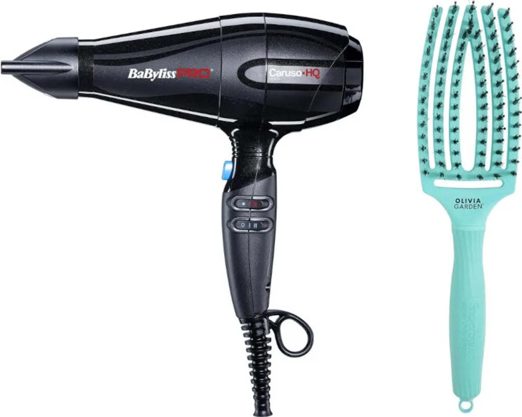 BaByliss PRO Caruso HQ 2400W & Olivia Garden Finger Brush: Set Professionale