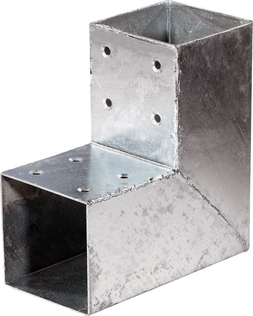 Pfostenecke 20x20cm für 7x7cm einfach verzinkt Produktbild 