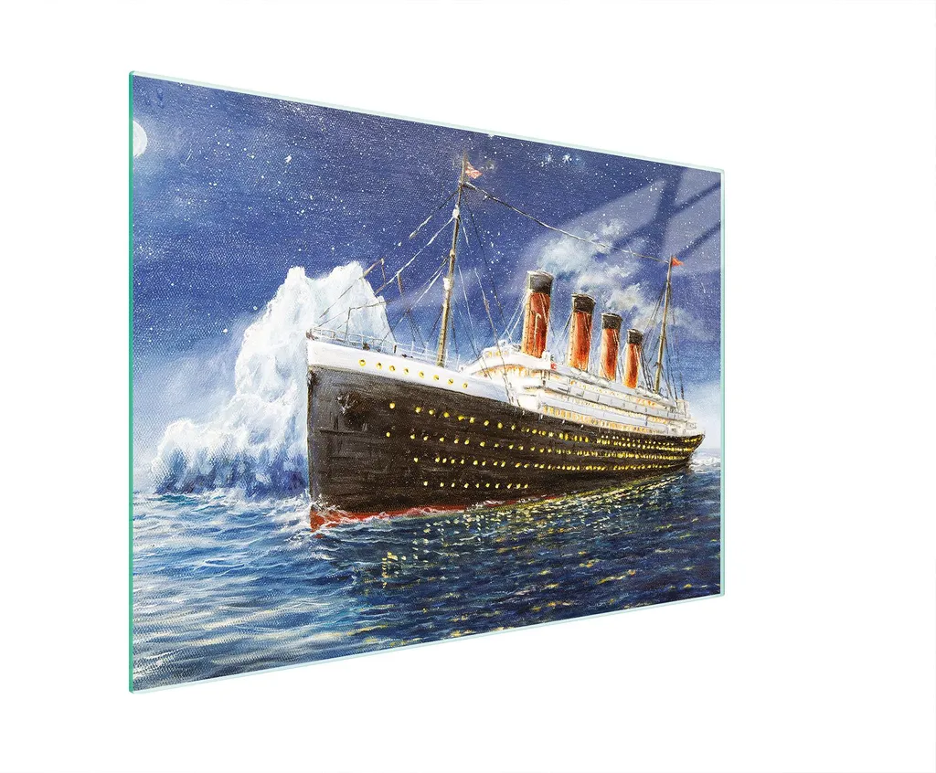 Tagliere Piastra copriforno Tagliere multiglass 30x22 cm Titanic Sea