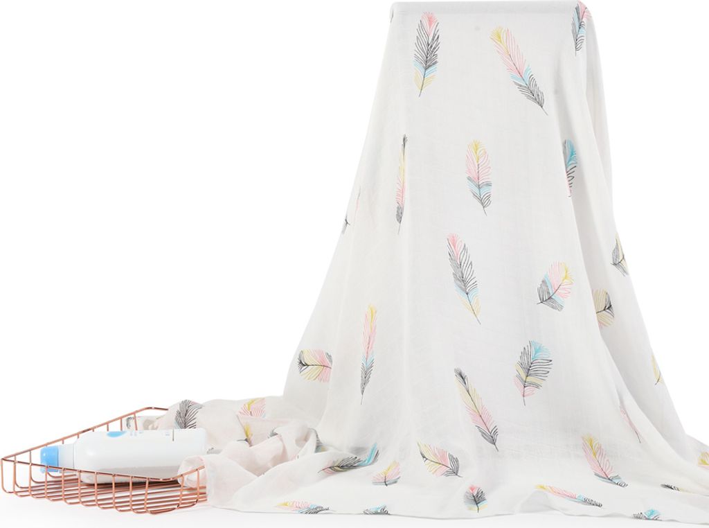 Insel Musselin Wickeldecke Bambusfaser & Baumwolle Babydecken Weiche & atmungsaktive tragbare Kinderzimmerdecken fuer Kleinkinder Kleinkinder Kinde...