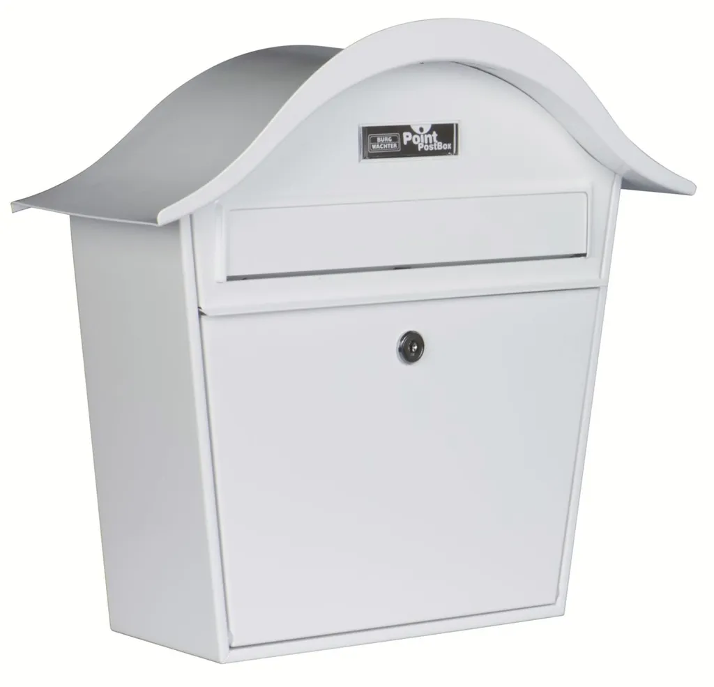 Boîte aux Lettres Murale en Acier Blanc Holiday 5842 Burg-Wächter