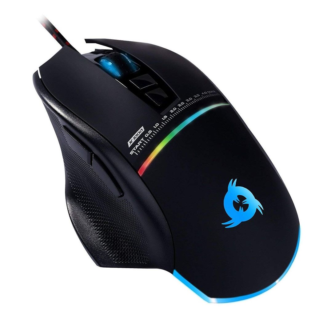KLIM Skill Gaming Maus - High Precision PC Gaming Mouse USB - Neue 2023 - Wählbare DPI-Einstellung – Programmierbare Tasten – Exzellenter Grif...
