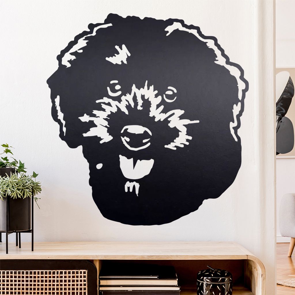 Schnoodle Hund Wandtattoo Wandaufkleber Wall Sticker - Dekoration, Küche, Wohnzimmer, Schlafzimmer, Badezimmer
