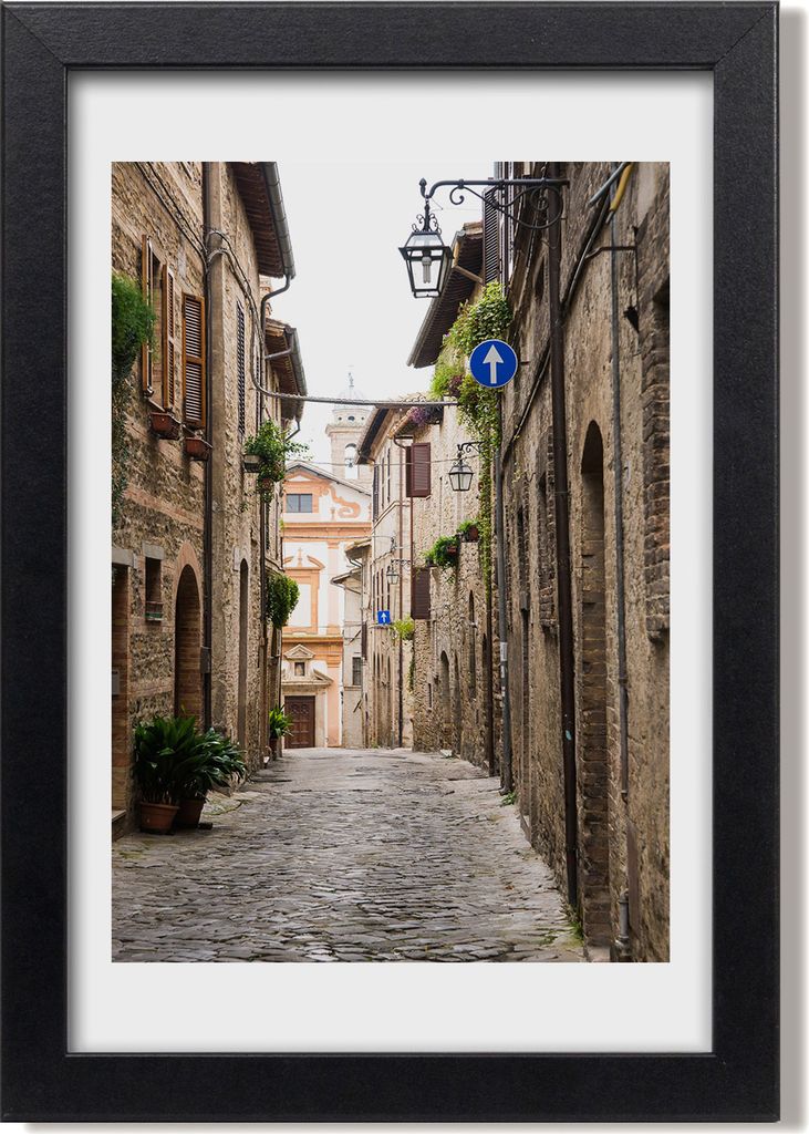 Bild 20x30 MDF-Rahmen, Wandkunst Italienische Straßen Produktbild 