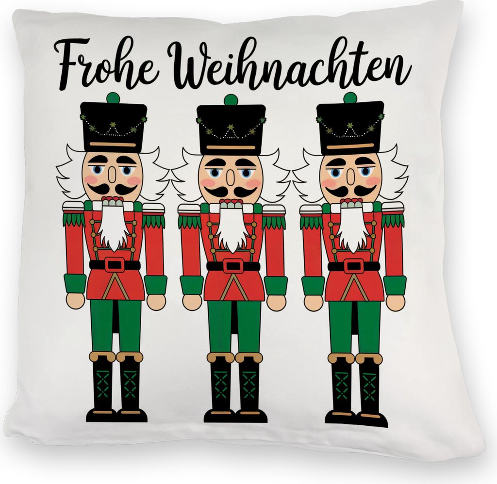 Drei Nussknacker - Frohe Weihnachten Kuschelkissen
