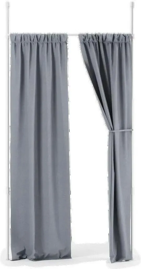 Tringle télescopique mobile Umbra Anywhere Rod en acier blanc ajustable