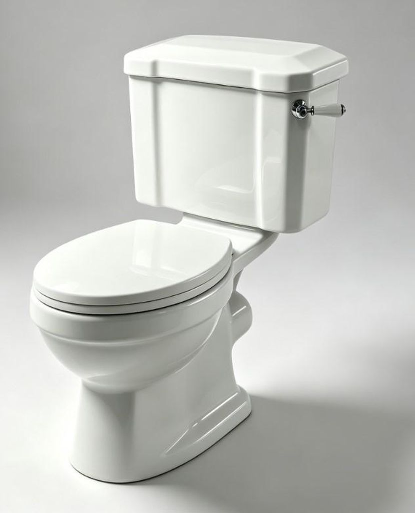Domotechnika | WC compatto in stile retrò - Bianco - Immagine del prodotto 