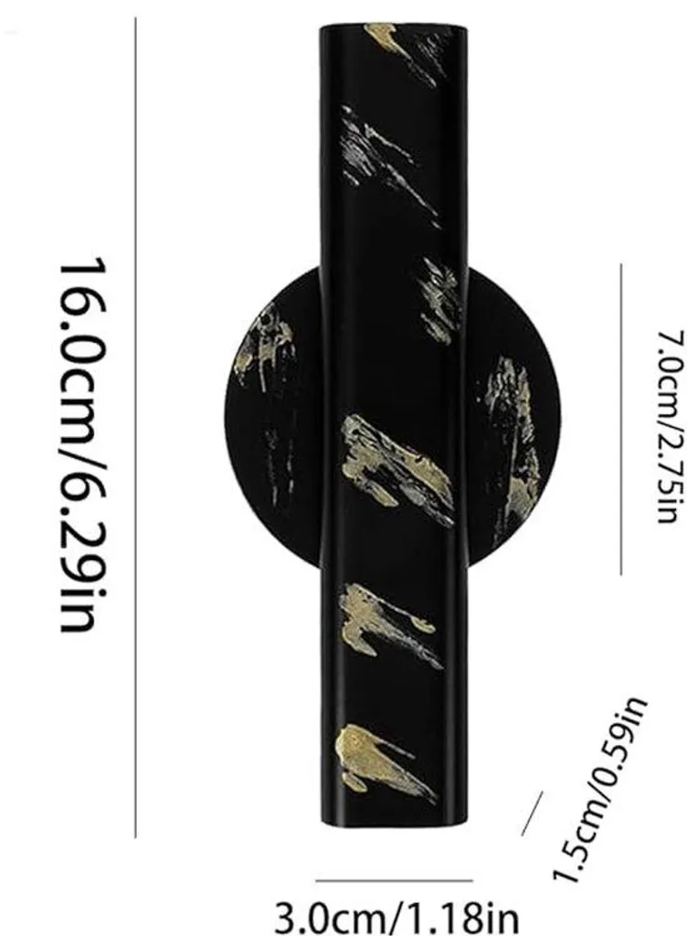Vase mural étroit noir mat style industriel pour pampas - Lot de 2 tubes