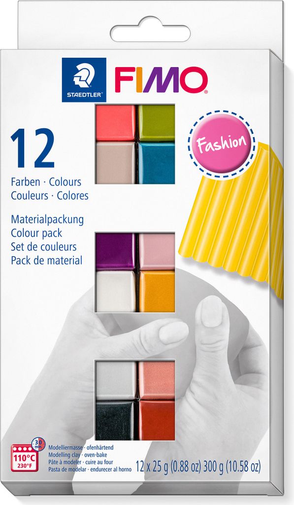 Fimo Soft Modellierm.-Set 12 Farben Fashion