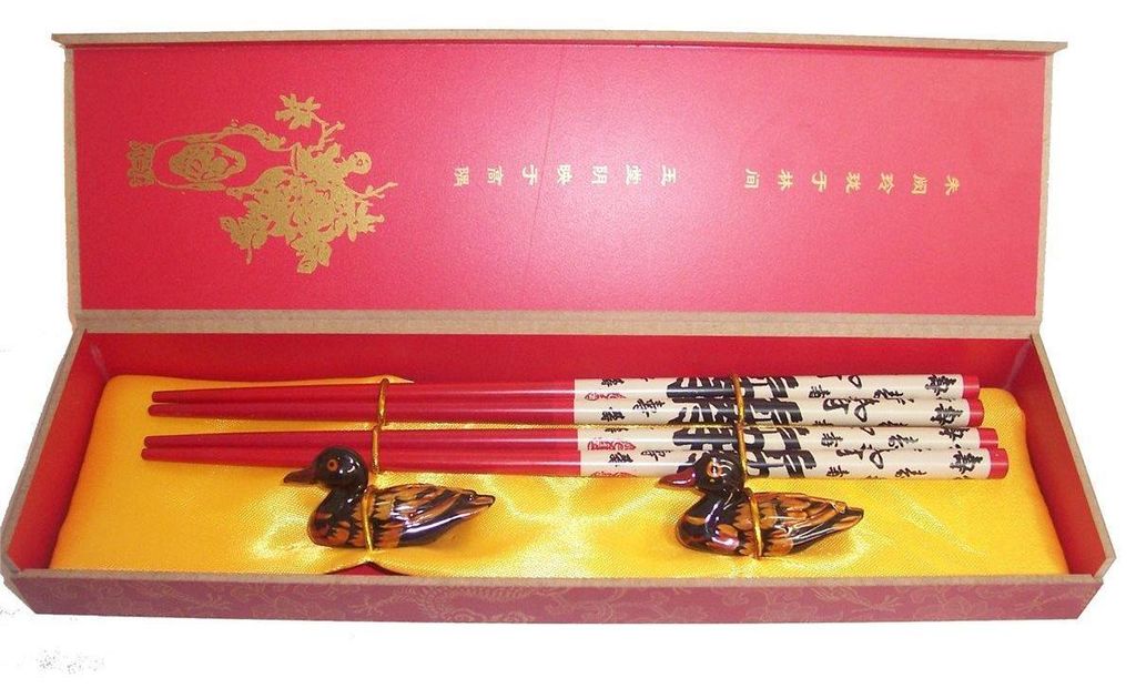 011 Chopsticks 2 Paar Stäbchen Esstäbchen Bänkchen Holz Produktbild 