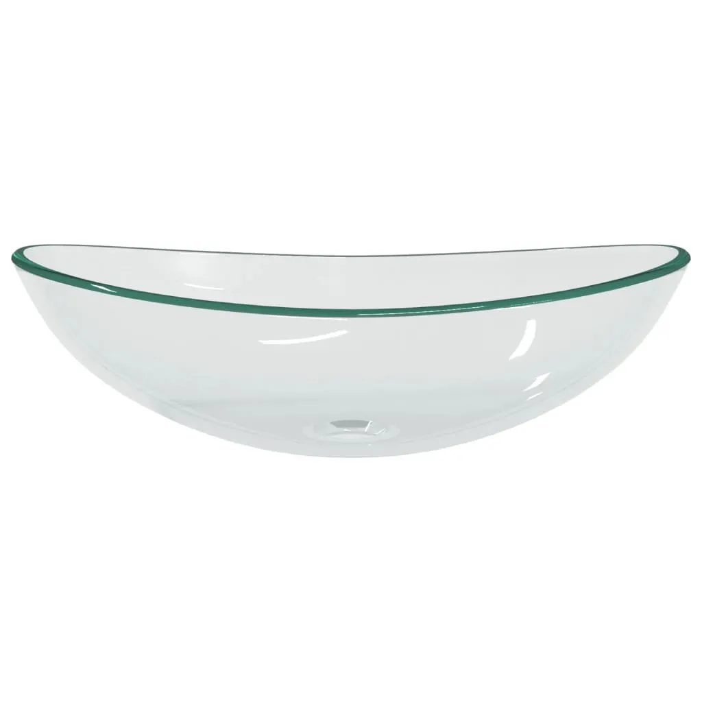 Lavandino Appoggio Vetro Temperato 54x35 cm Trasparente vidaXL - 11