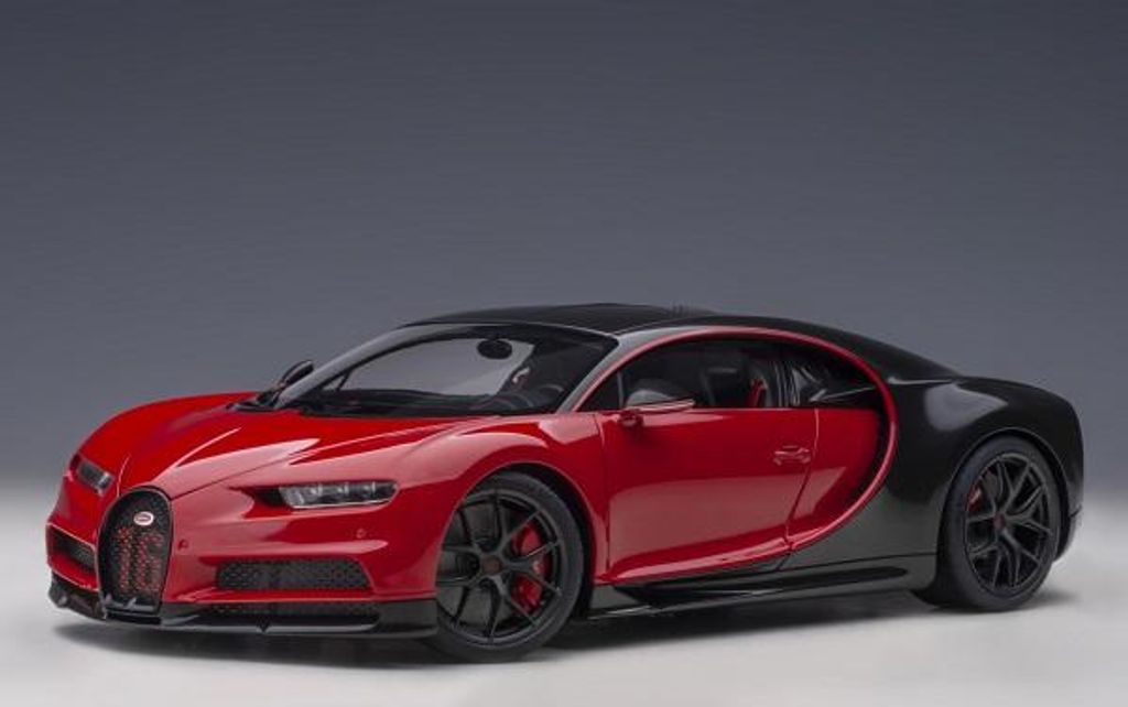 Autoart 70996 Bugatti Chiron 2019 in carbonio rosso, scala Immagine del prodotto 