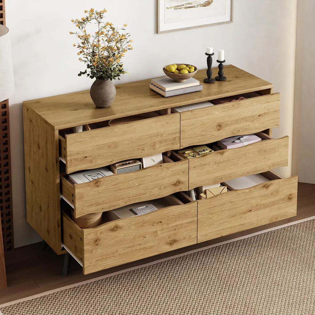 Commode de Rangement en Bois pour Salon et Salle à Manger Style Moderne