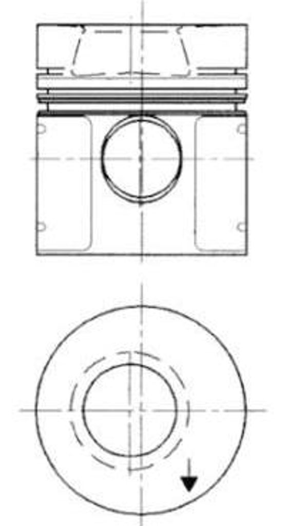 KOLBENSCHMIDT 91551610 Kolben OE 3660309117 kompatibel mit Trans Sport, Verada, Alhambra, Espace, Accent, E-Klasse, 850