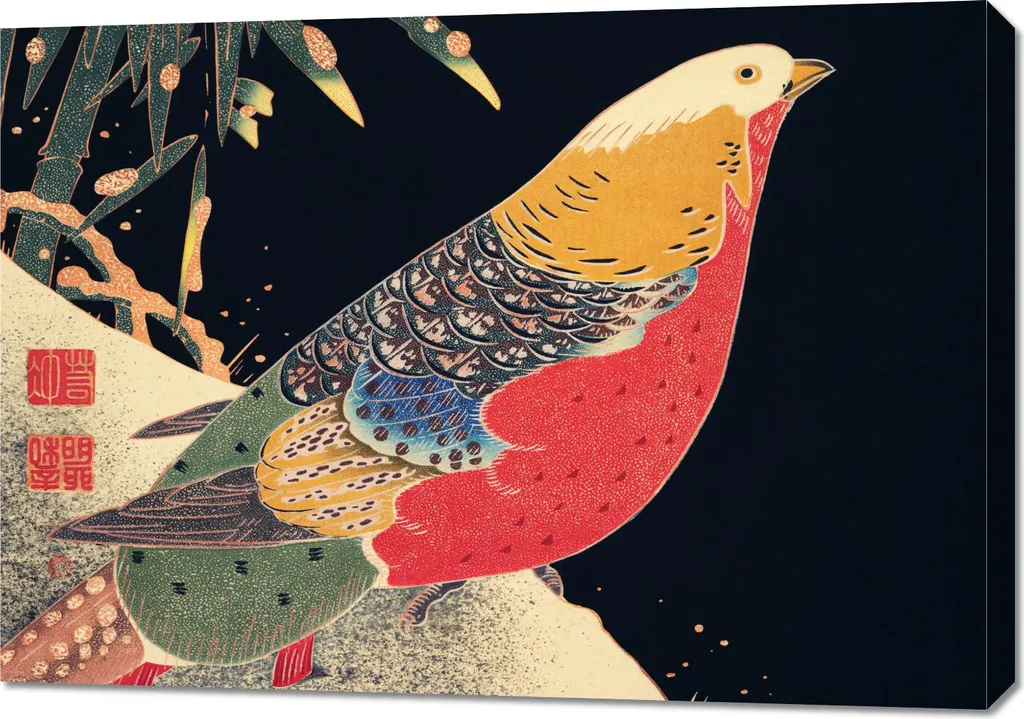 Quadro Vintage Itō Jakuchu 100x70: Arredamento di Lusso Giapponese