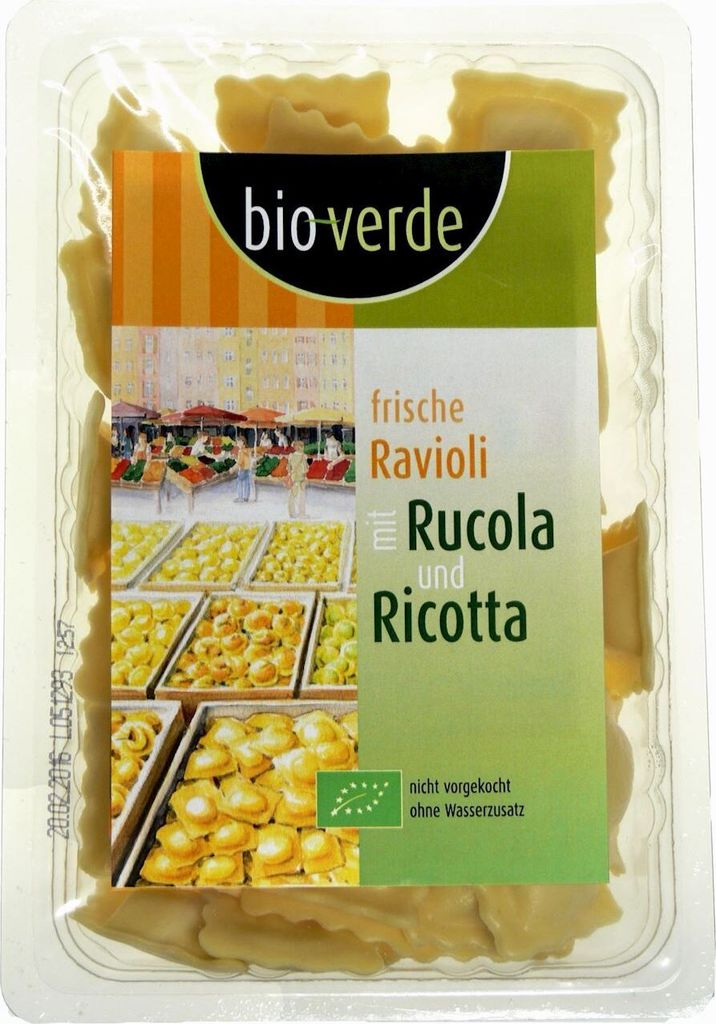FRISCHE RAVIOLI MIT ARUCOLA UND RICOTTA 250 g - VERDE